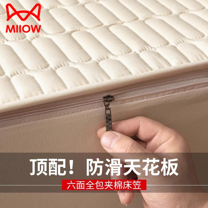 六面全包床笠罩拉链款席梦思床垫保护罩加厚夹棉2025新款四季通用