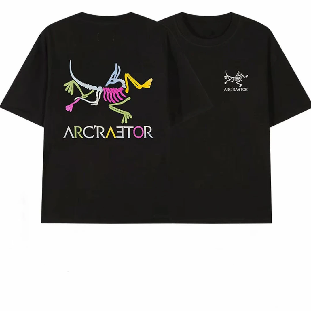 重磅新疆长绒棉夏季短袖男女休闲透气圆领印花纯棉T恤 前后史鸟