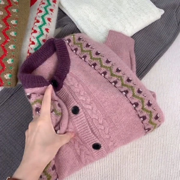 秋冬流行爆款穿搭ins风2025新款韩版气质减龄百搭软糯针织开衫潮