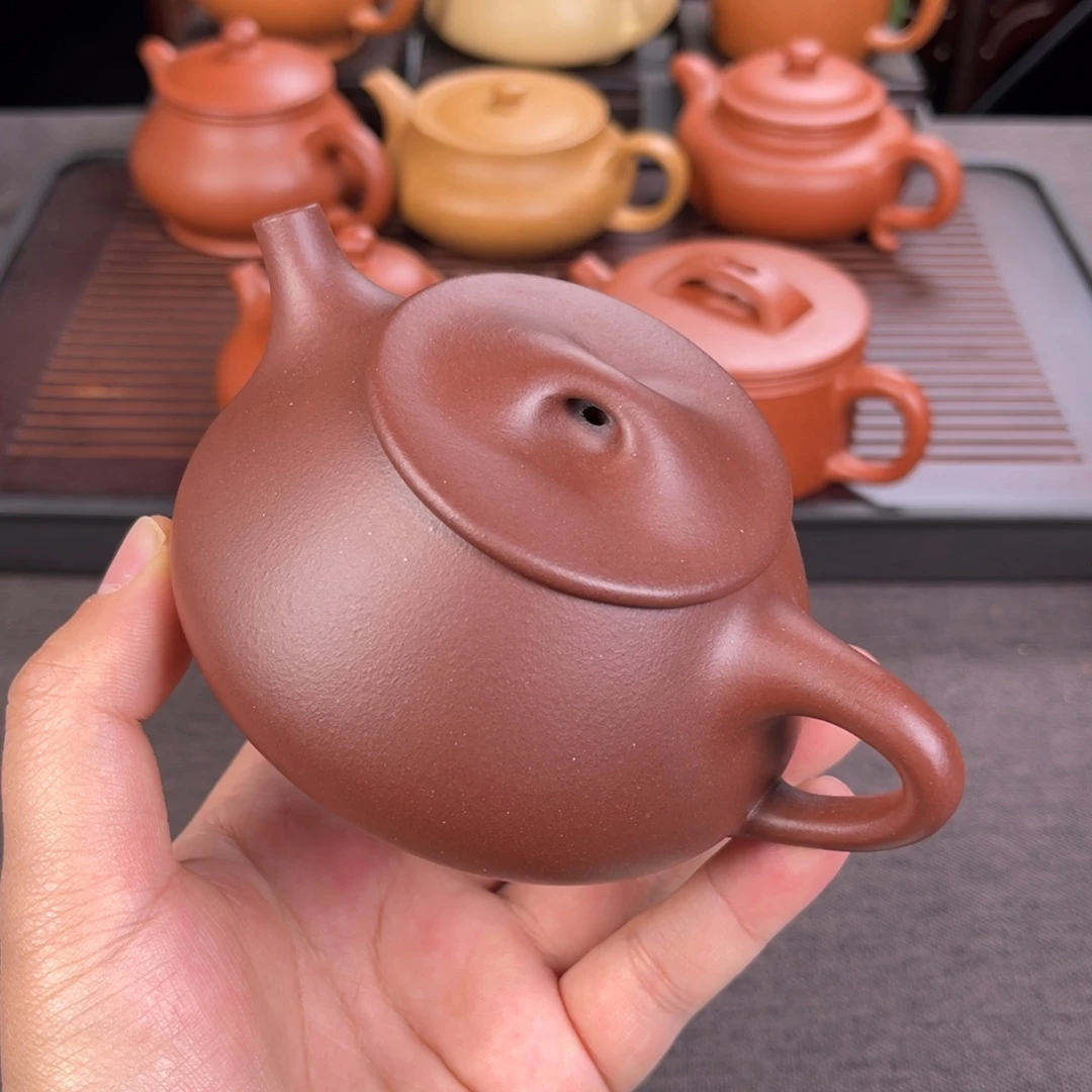 紫砂茶壶210cc紫泥石瓢