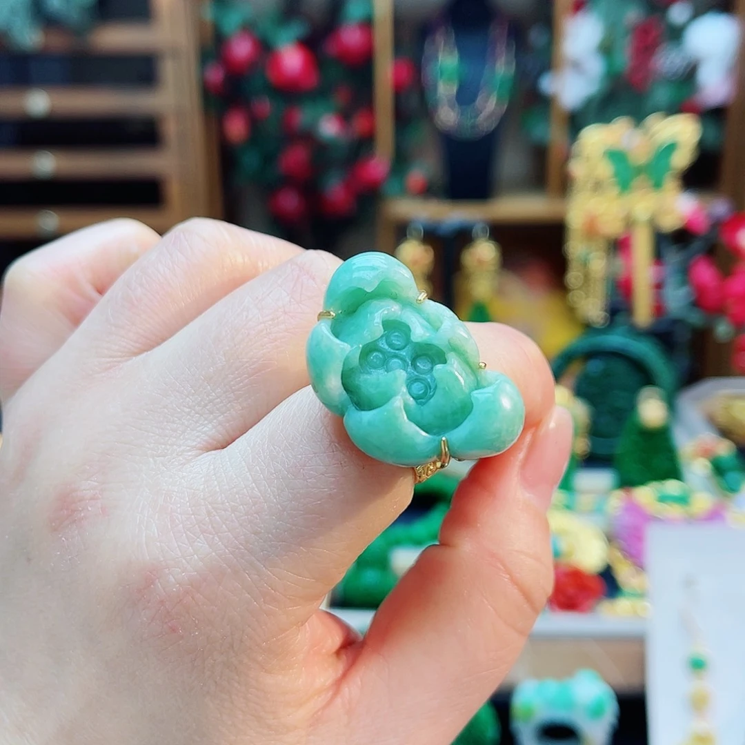 银S925镶嵌戒指翡翠48小时鉴赏期