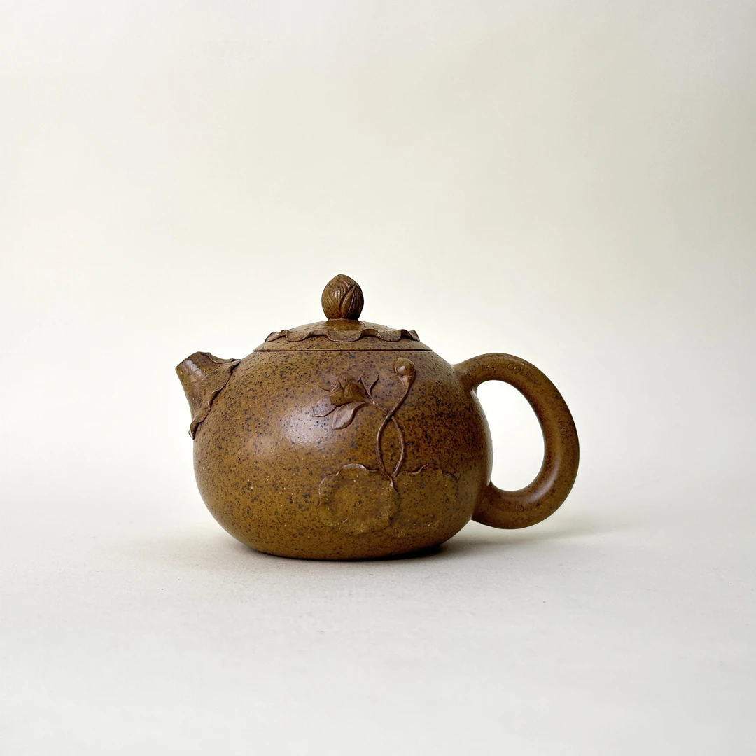 宜兴手工紫砂陶 方开明茶壶GS3625-10