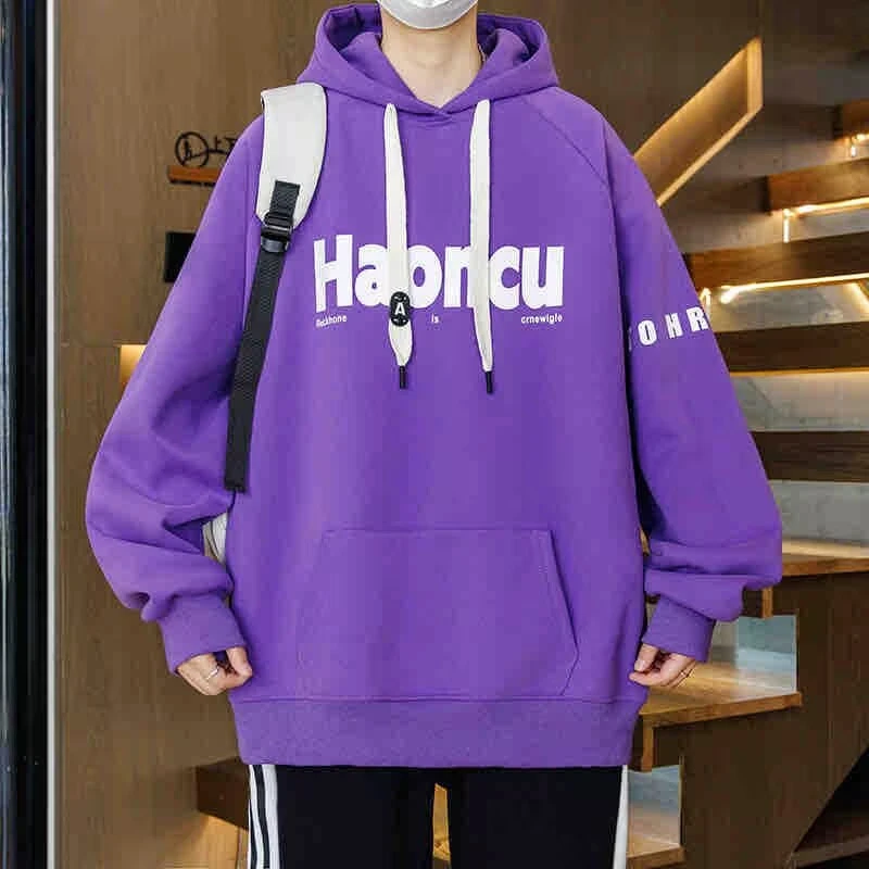 【雪姐宠粉】青少年新款宽松休闲百搭印花初中高中生连帽卫衣7022