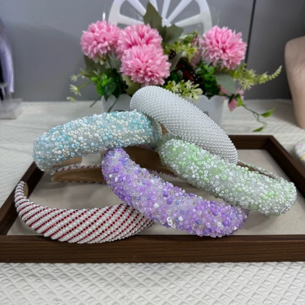 高品质满钻增高颅顶宽边时尚百搭气质女发箍韩版发卡头饰网红发饰