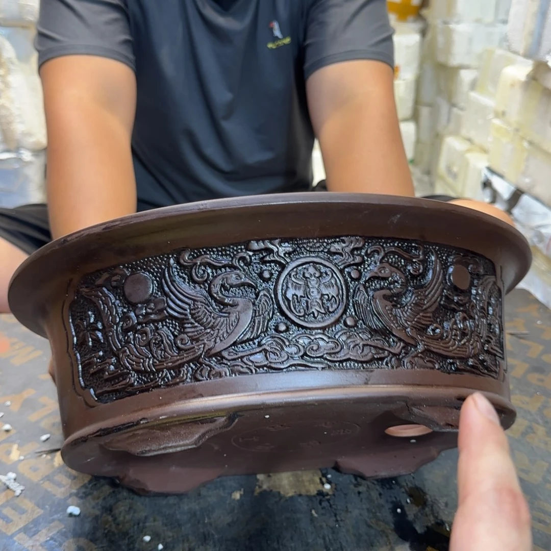 紫砂花盆口径36 26高度13