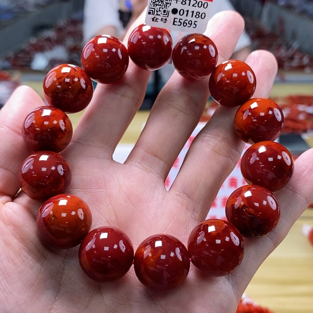 南红玛瑙典藏  17mm  多样性发一未镶嵌