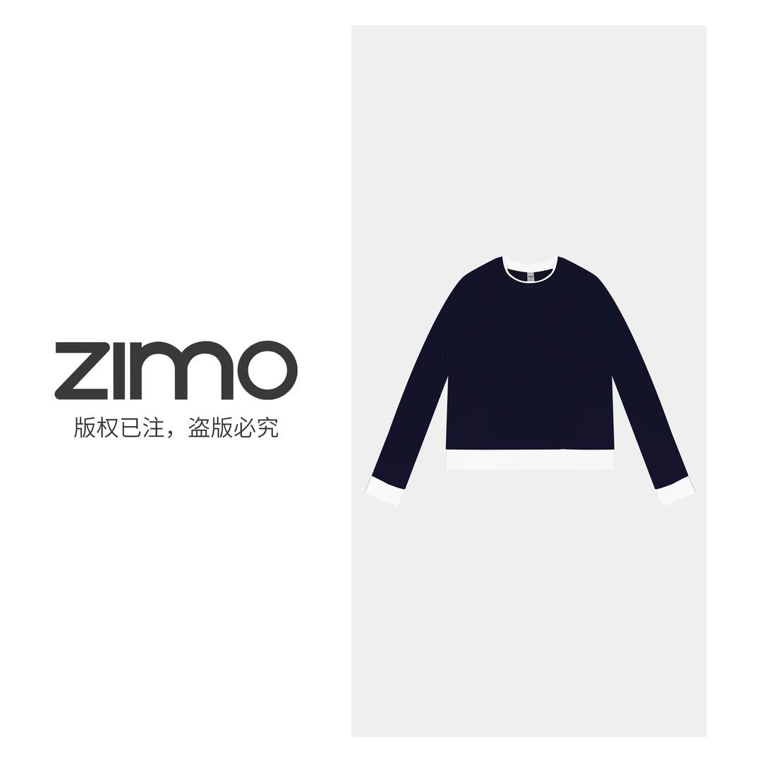 女士长袖午夜蓝-zimo-瑜伽健身瑜伽服健服YFCX109