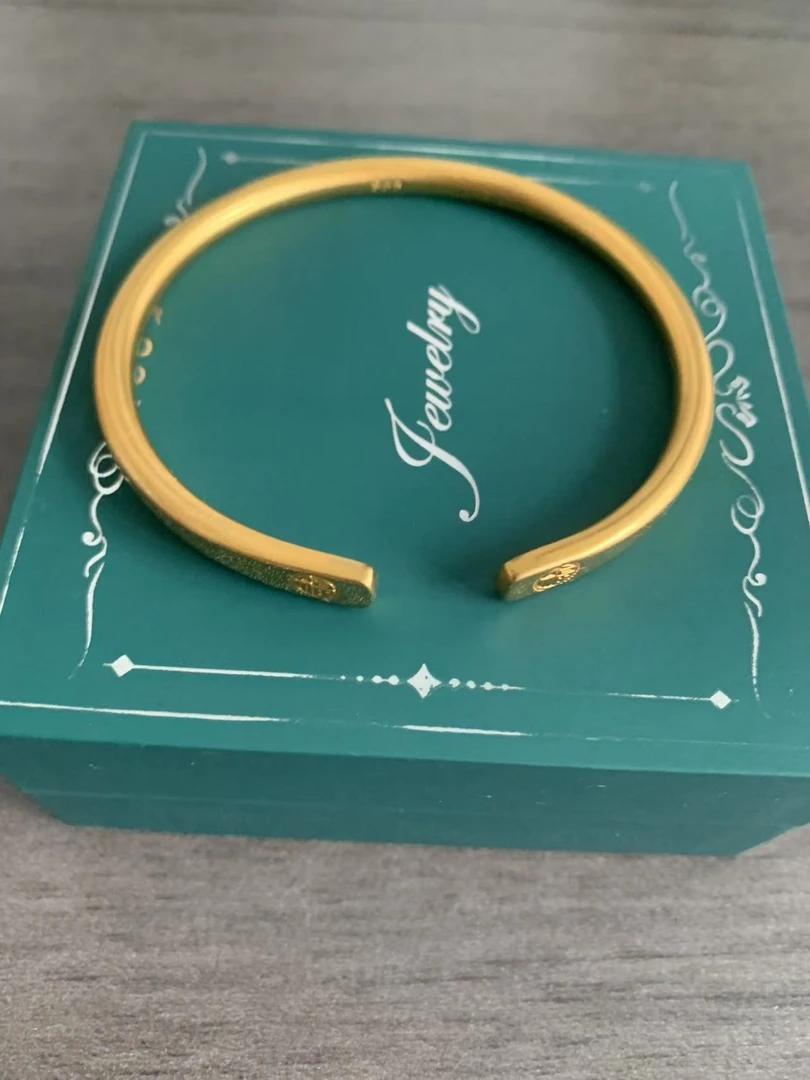 足银手镯 双福素圈手镯---AK33