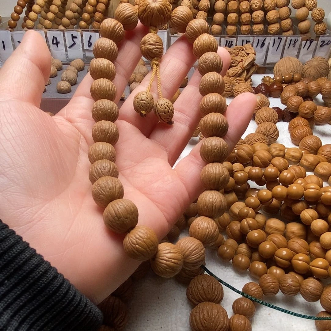 猴头核桃手串全品无暇边度同尺【麒麟纹聚宝盆】手持