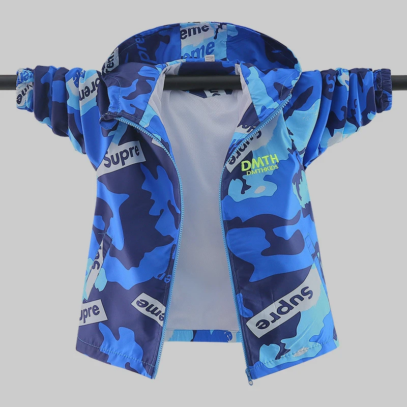 男童男孩外套冲锋衣春秋装新款潮秋季中大童宝宝风衣薄款上衣