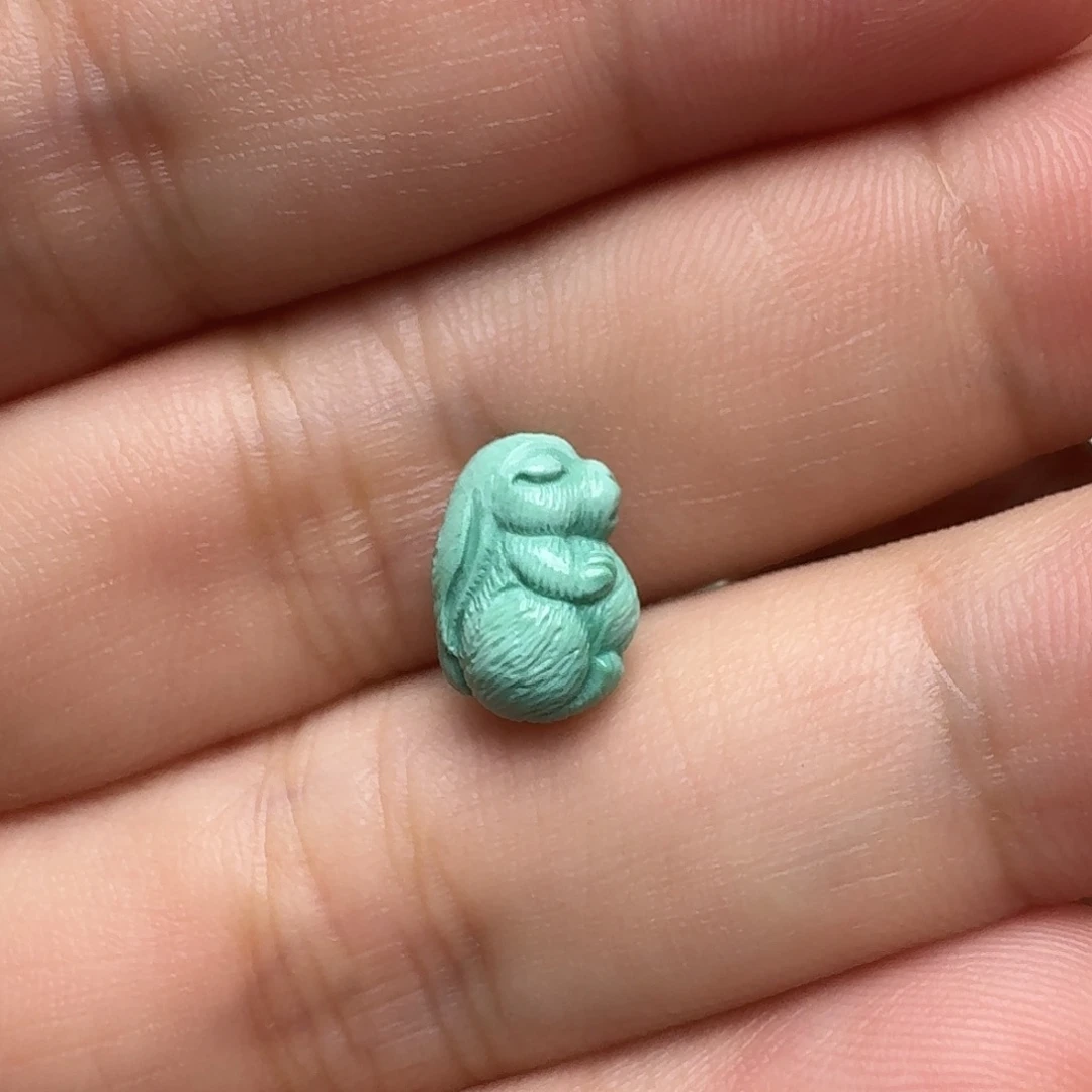 绿松石未镶嵌小兔子