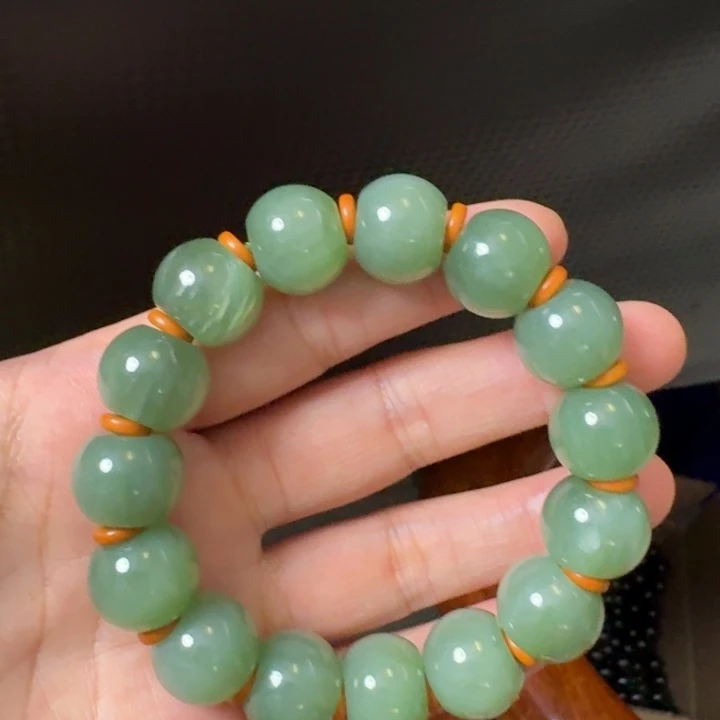 和田玉未镶嵌颈饰粉青16