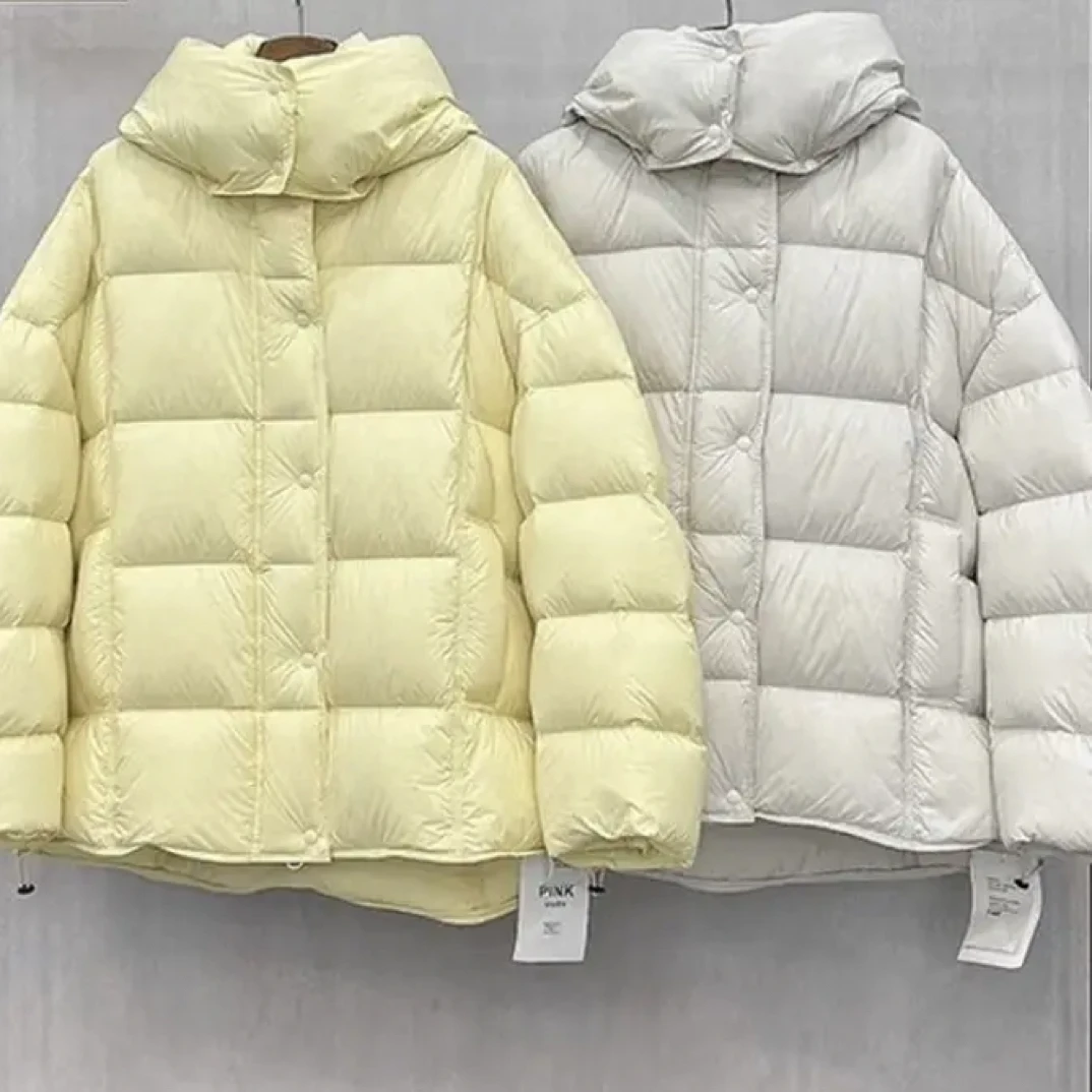 冬季新款女中长款连帽加厚泡芙