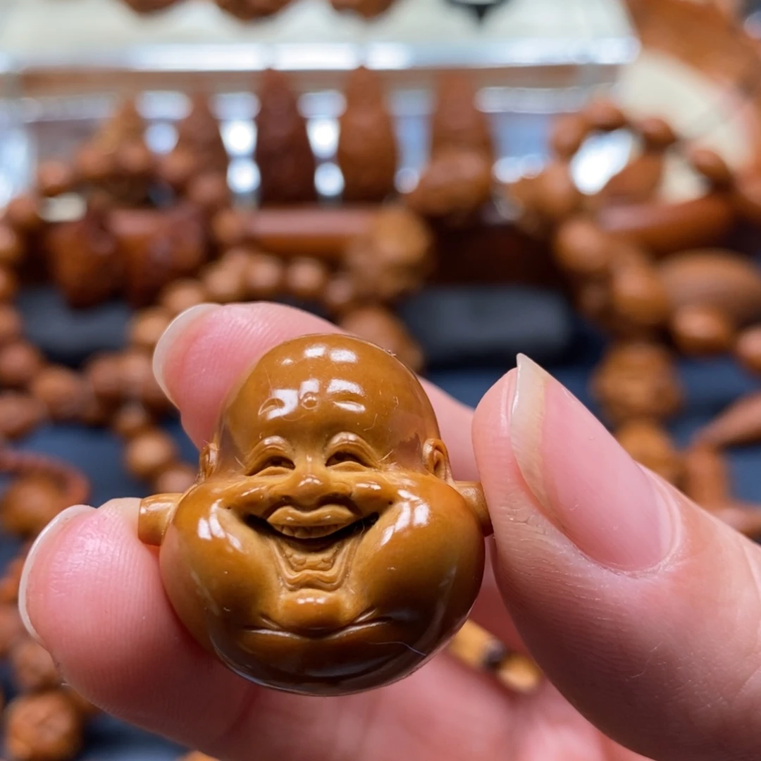 橄榄核手串/手链蝈*儿微花笑佛