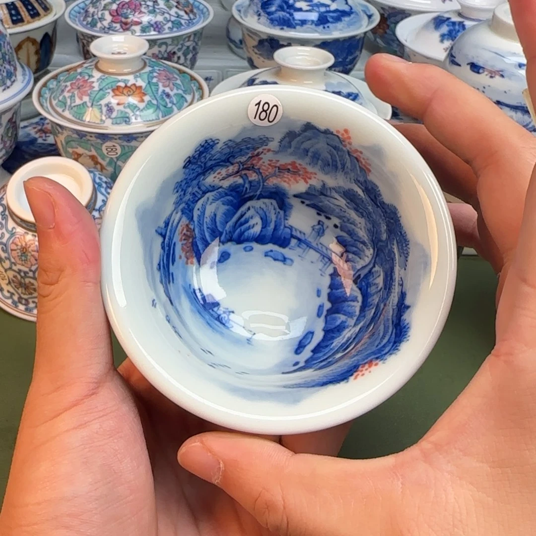 彦祖纯手工手绘茶具180