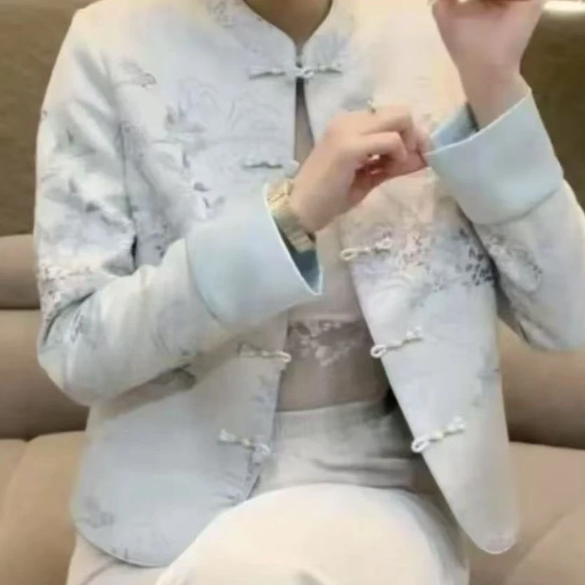 秘扇*春季新款气质百搭新中式国风外套