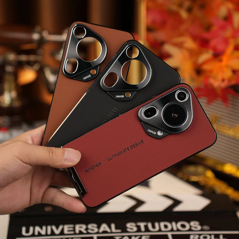 【星光折叠支架皮纹壳】适用于华为Pura70 Ultra手机壳CD纹金属镜头