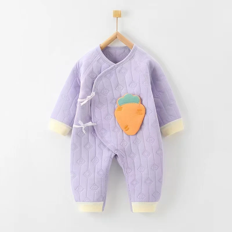 （单件600-800）婴幼儿宝宝三层空气棉哈衣爬服