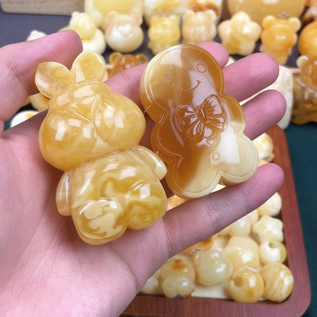 琥珀裸石未镶嵌Y****e蜜蜡