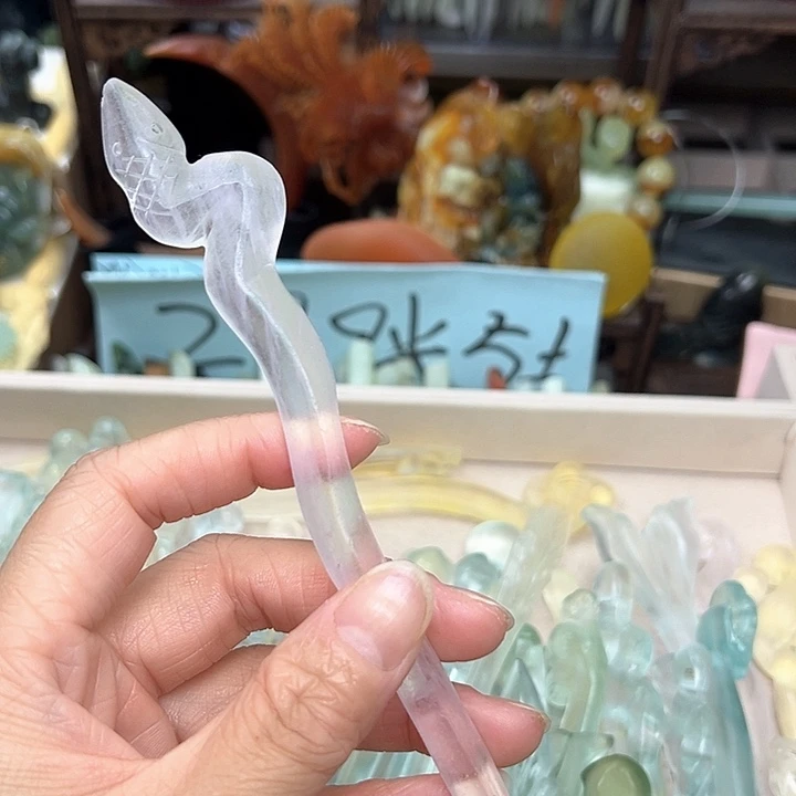 蛇纹石玉未镶嵌发簪
