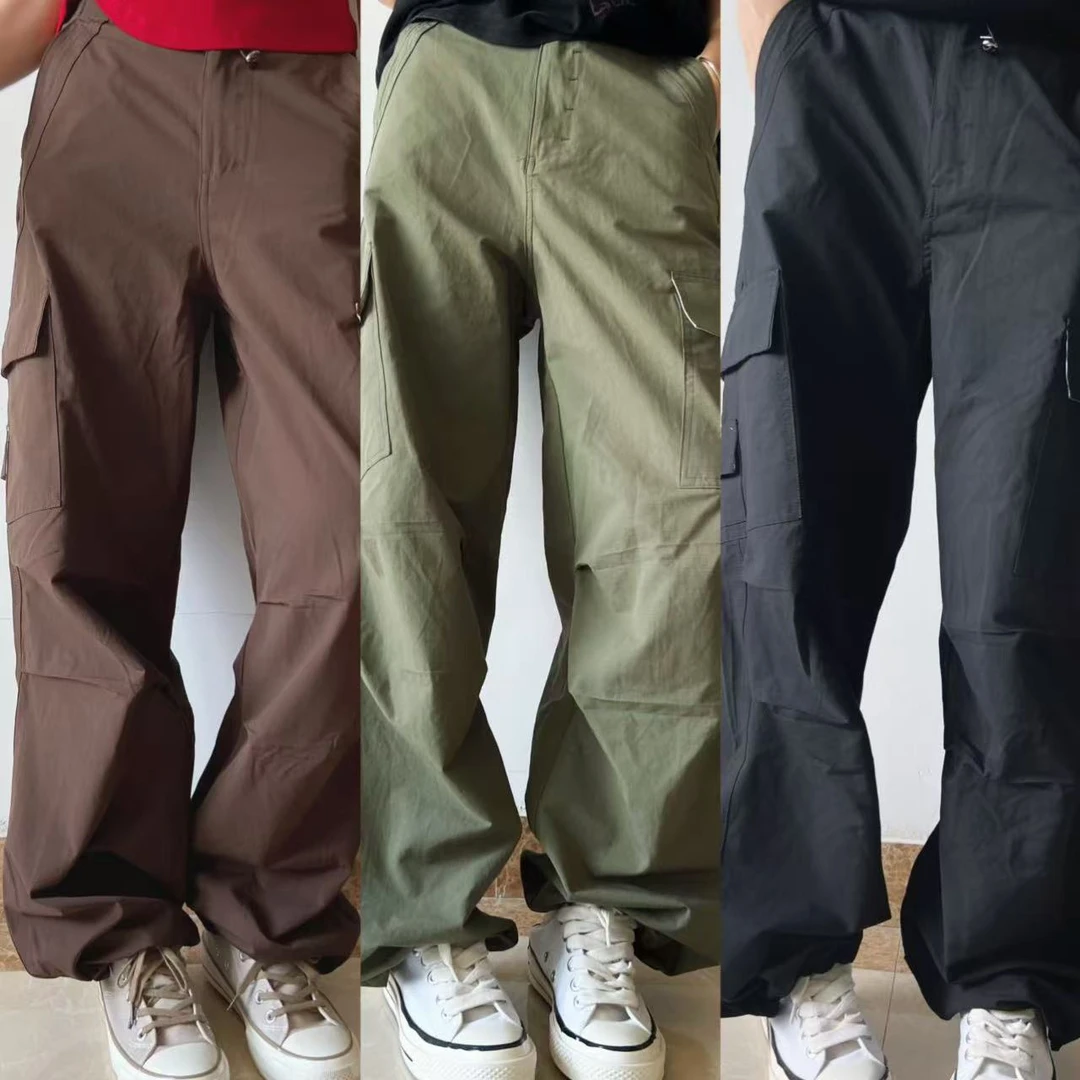 【秀秀新品 】抽绳大口袋收口工装裤休闲