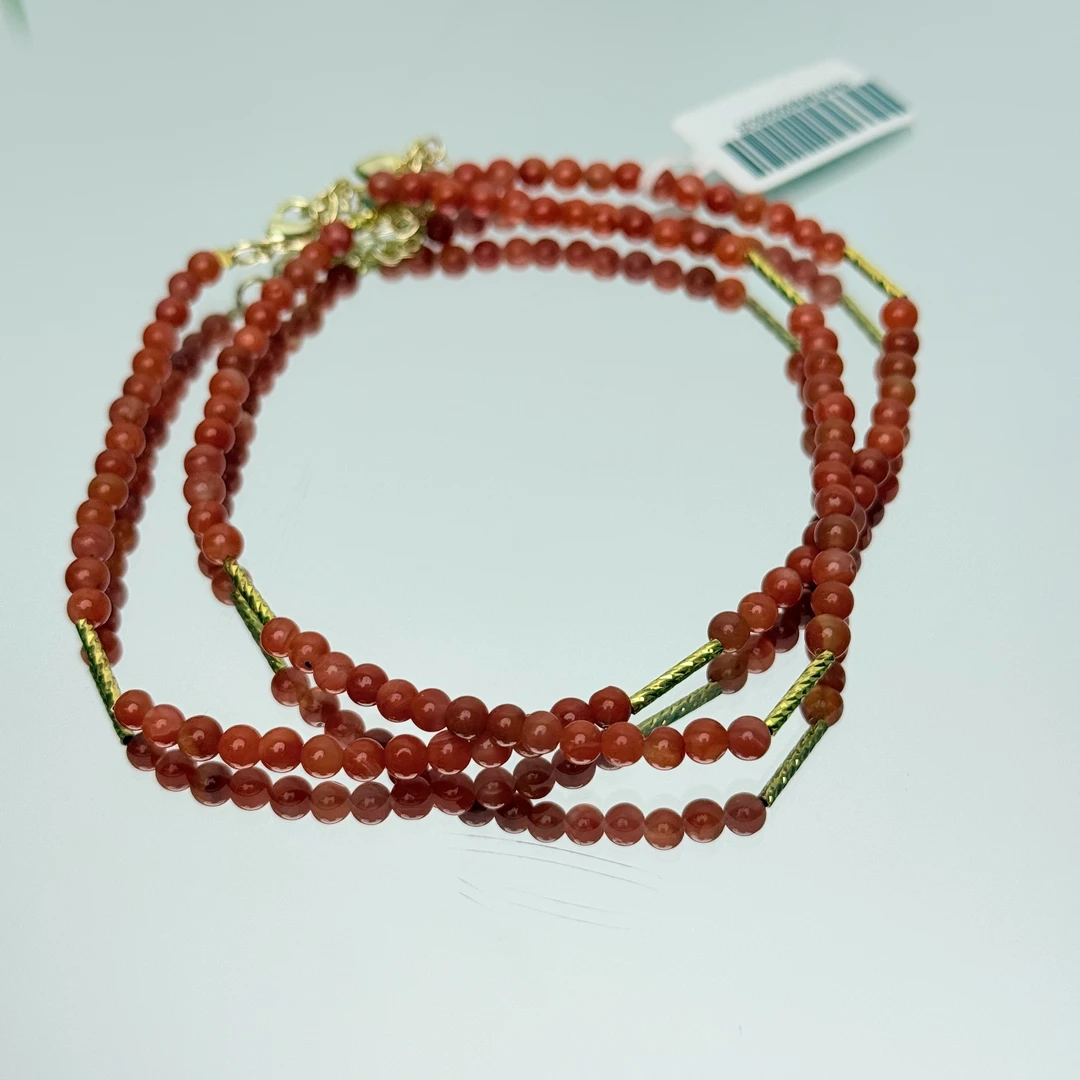 【如梦令】南红玛瑙项链3-4mm面小仙多样性发其一