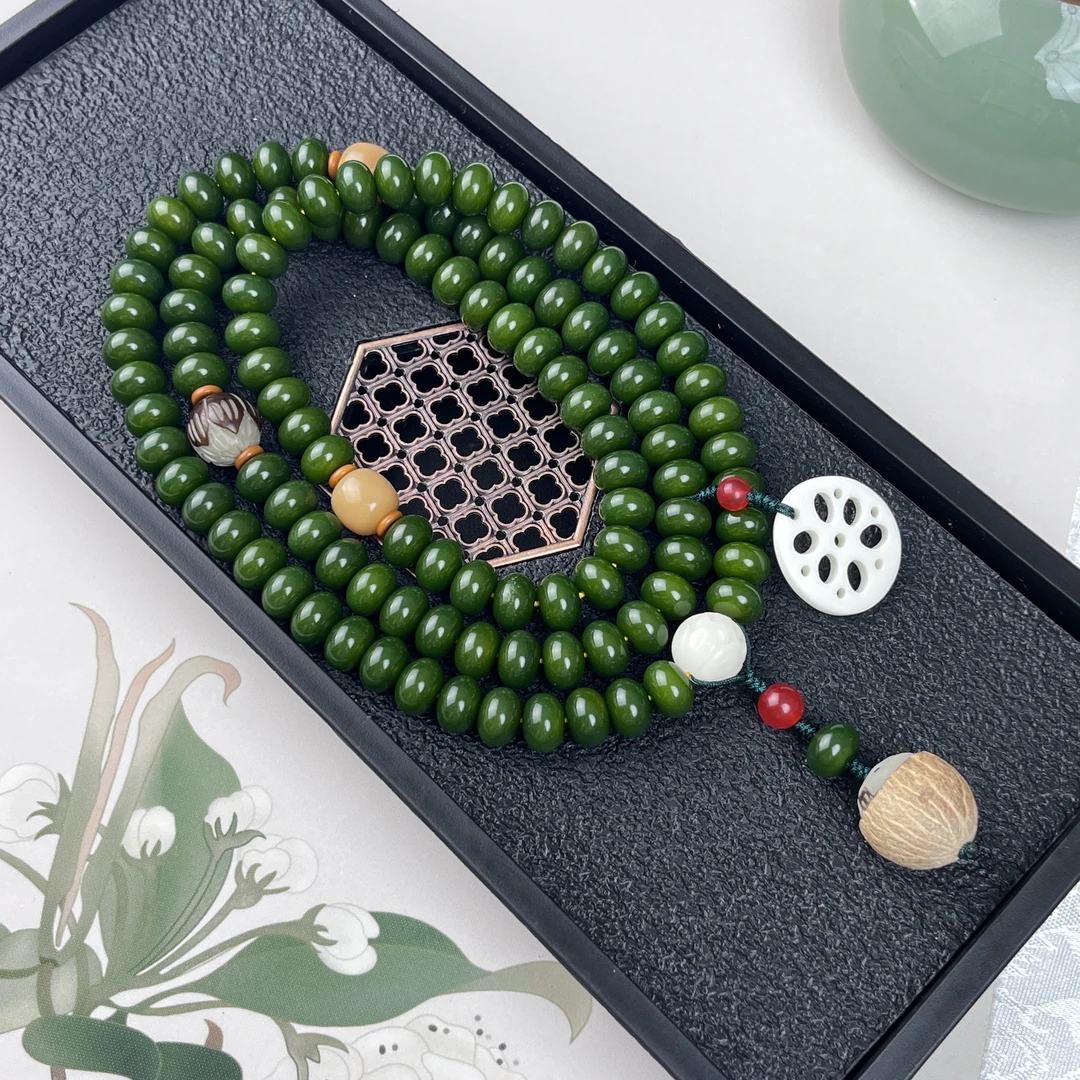 四季常青菩提多圈108项链款11*8mm