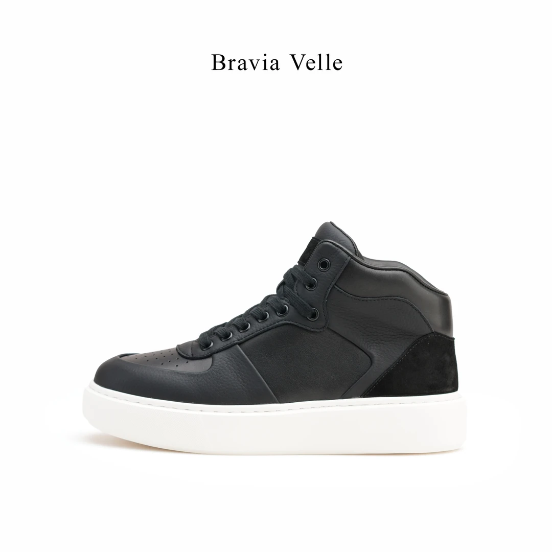 Bravia Velle秋冬保暖男士运动时尚厚底增高滑板中帮潮流工装男鞋