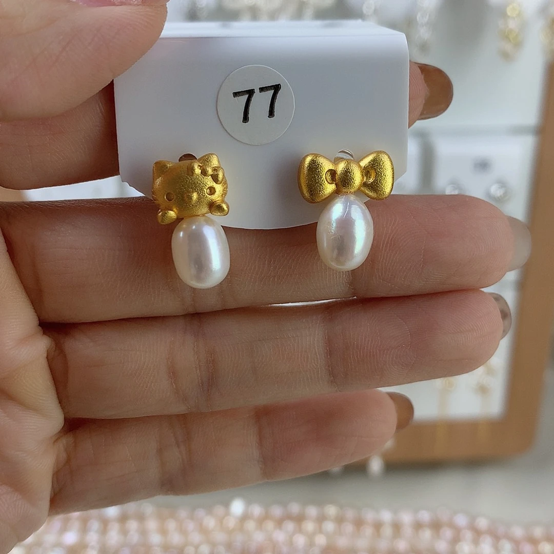 未镶嵌耳饰淡水珍珠