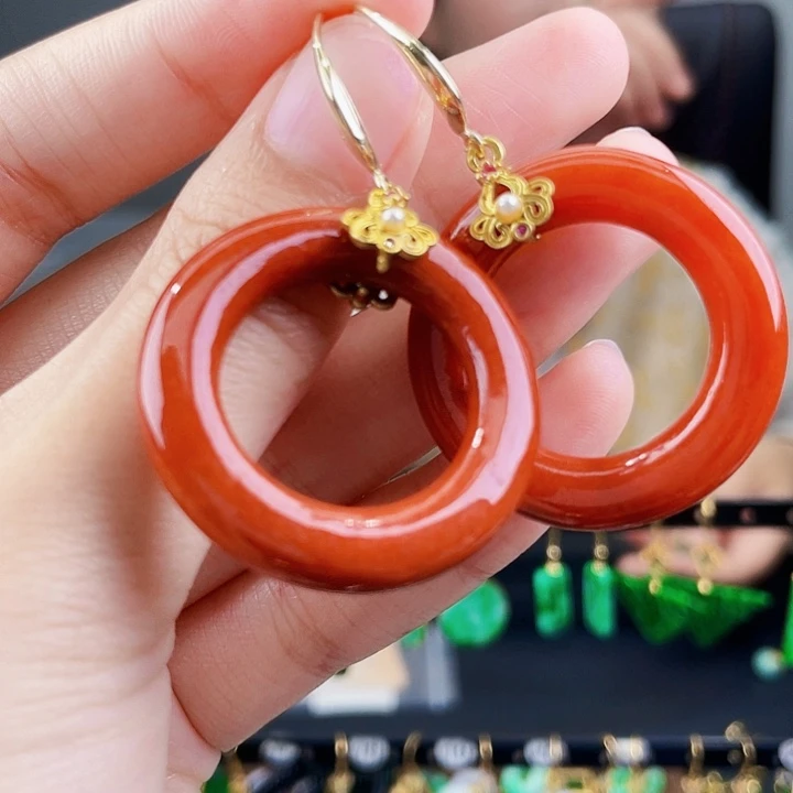 翡翠耳饰未镶嵌饰品