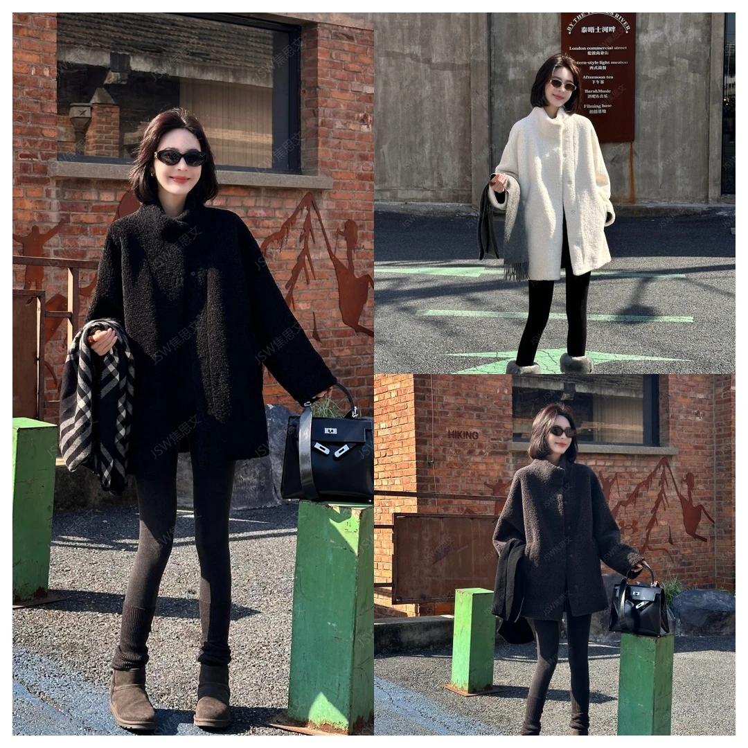 焦思文 冬季时尚休闲洋气宽松保暖中长款毛毛外套251118Y06