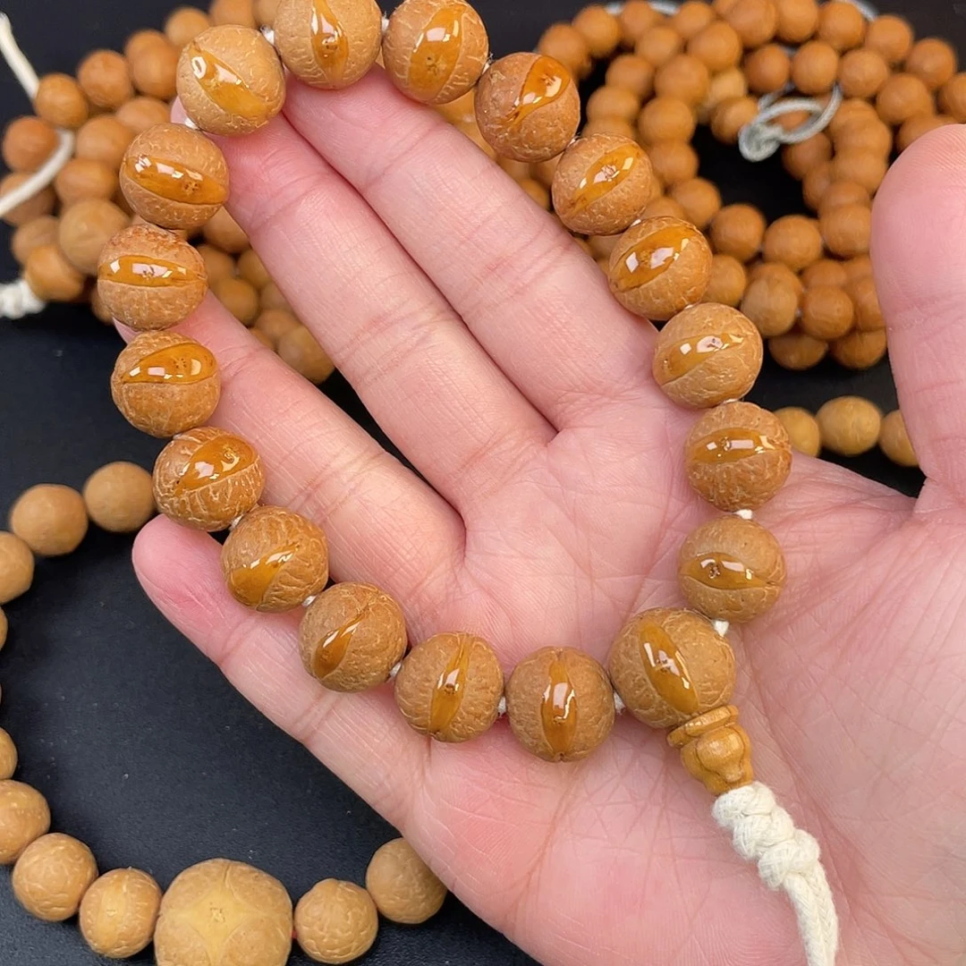 凤眼菩提手串L177-K10凤眼菩提14+同树红皮封眼