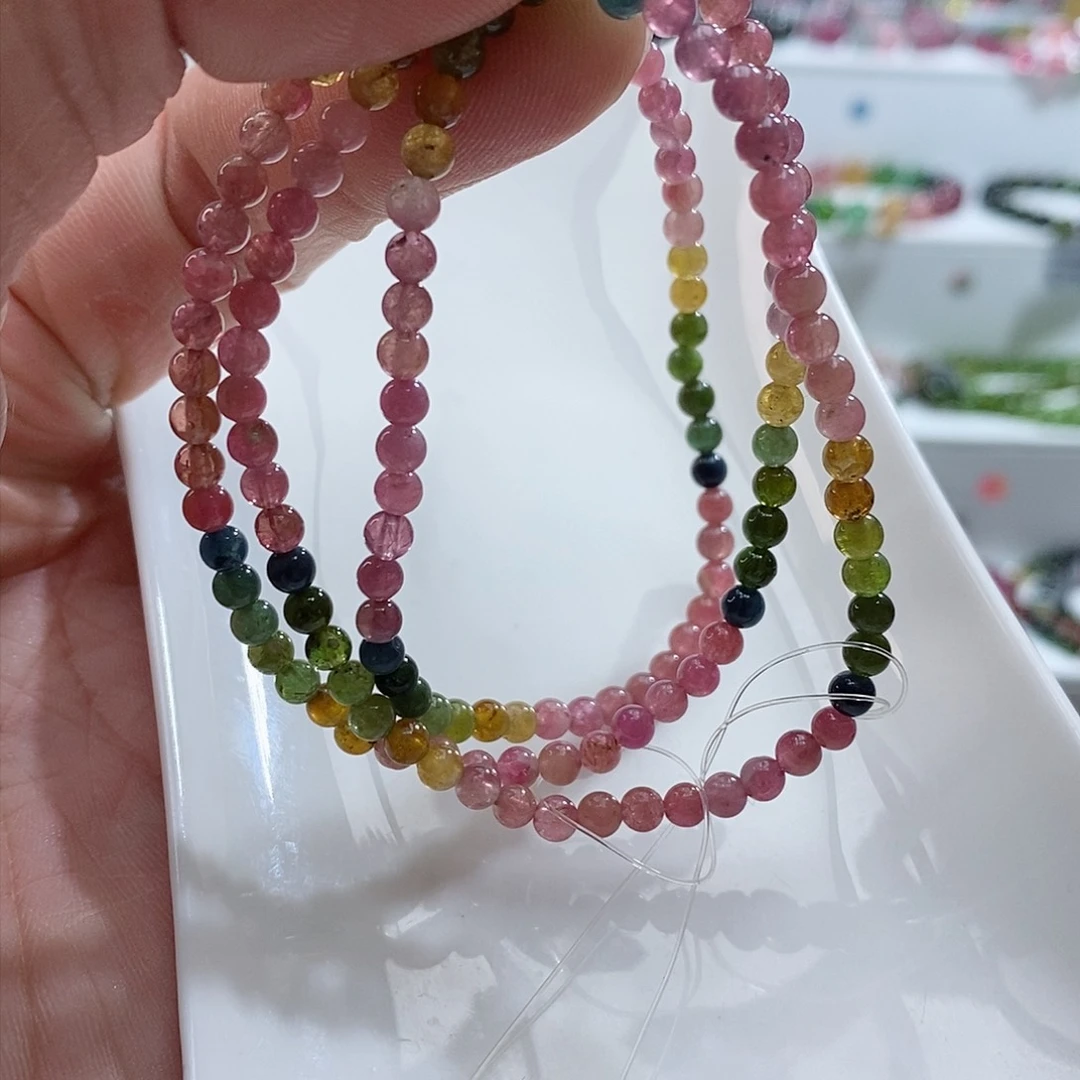 碧玺手链未镶嵌多样性发一条