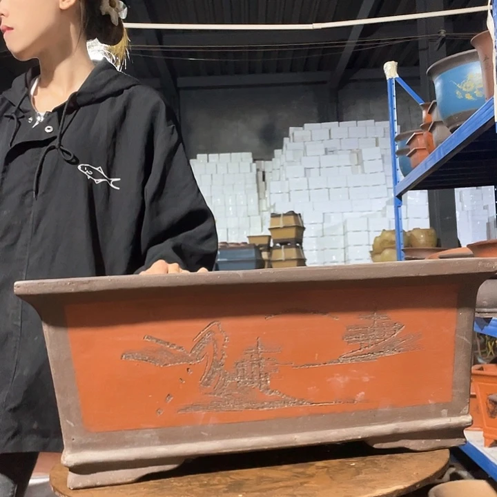 新品52红马槽花盆花盆