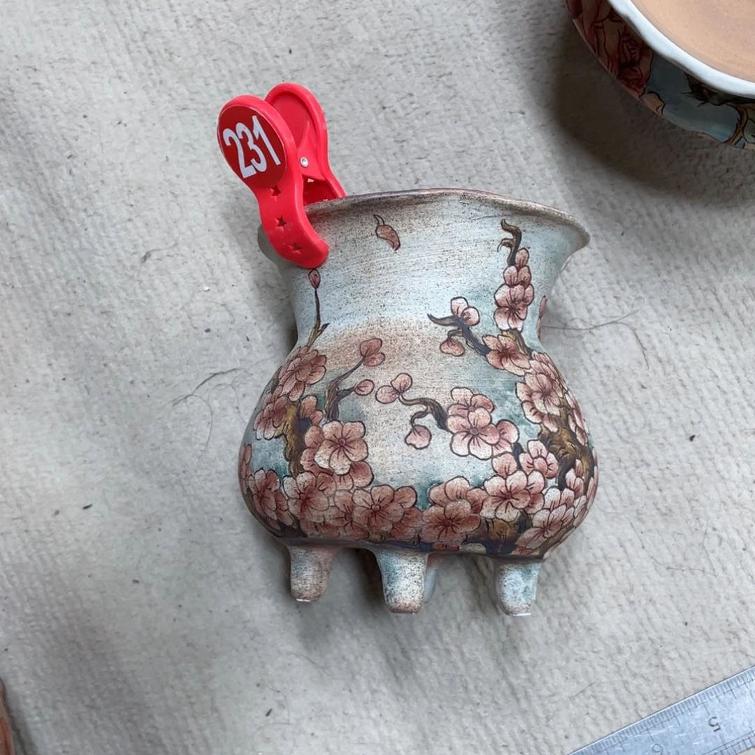 紫砂花盆楸*陶瓷多肉花盆瑕疵