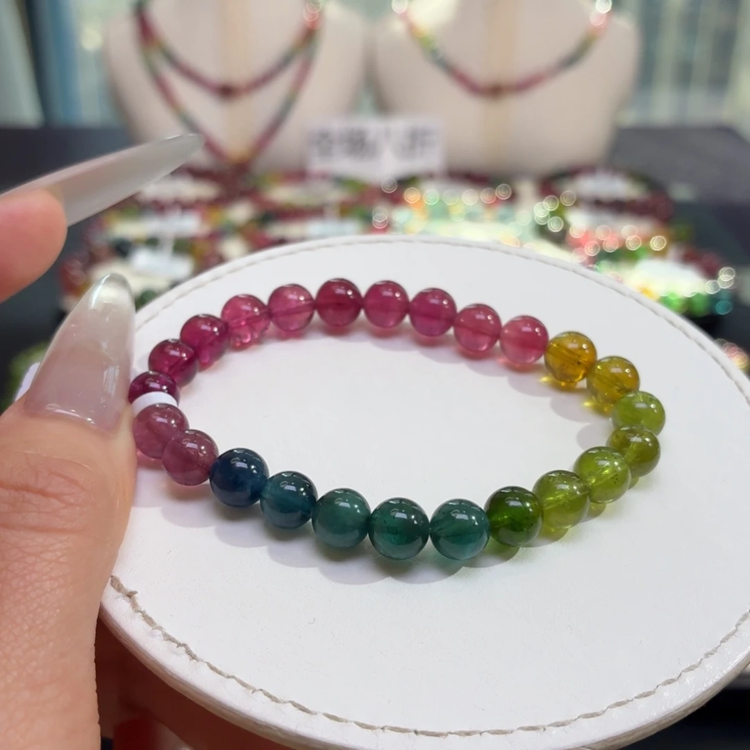 碧玺未镶嵌手链14