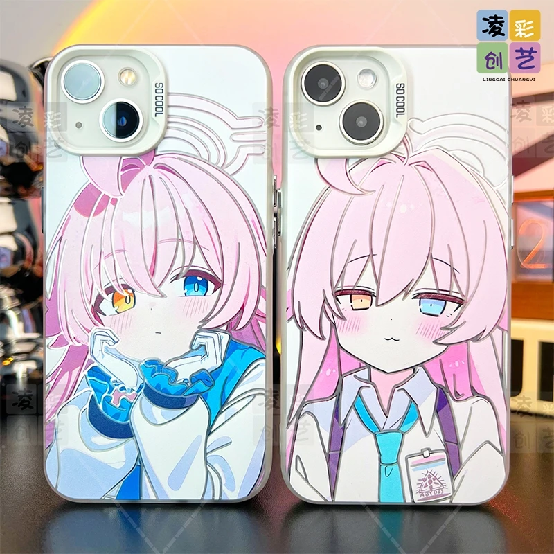 凌彩创艺适用于苹果16小米华为蔚蓝档案小鸟游星野大孔IMD彩银壳