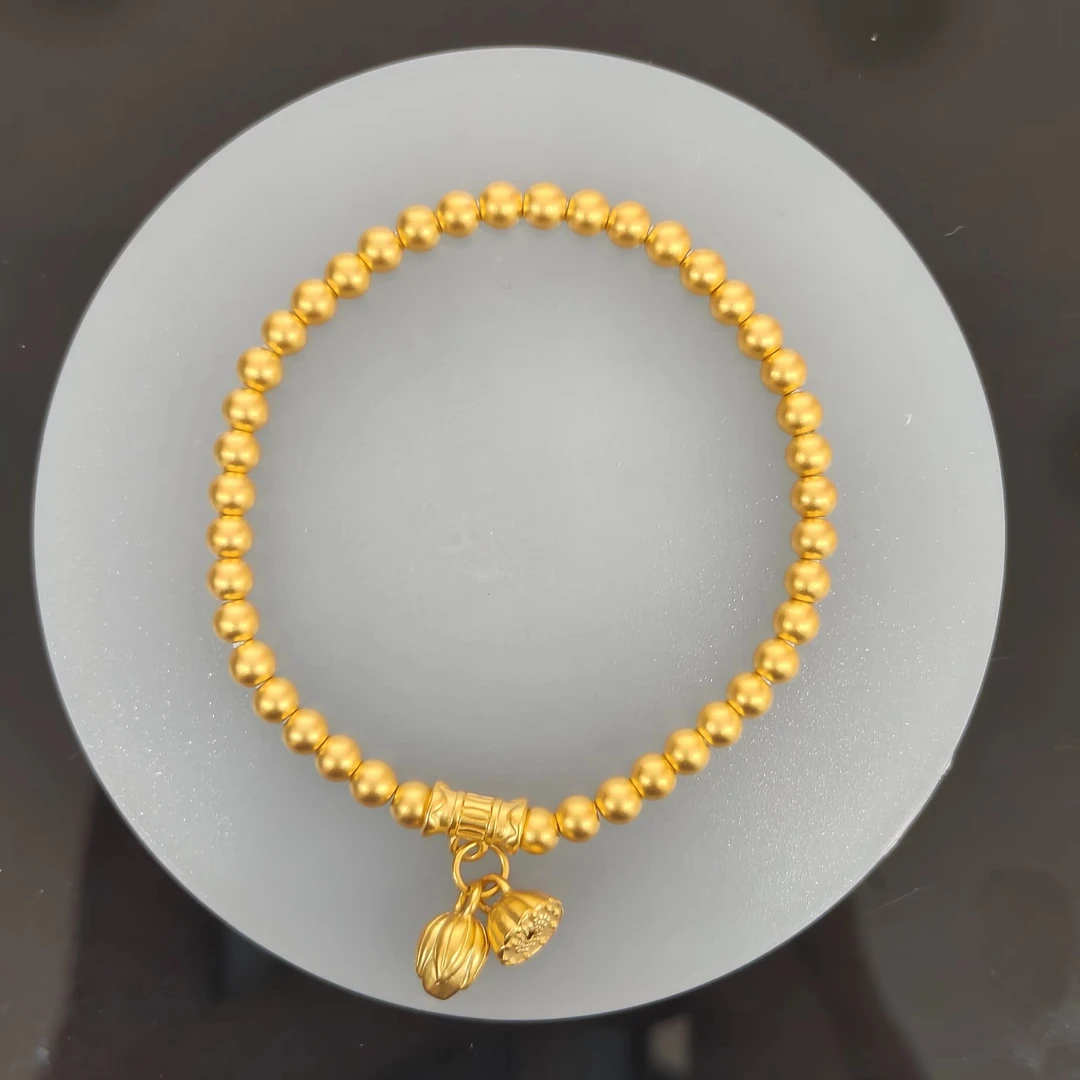 足金卡4金珠两世欢百搭经典气质日常通勤ZB30005