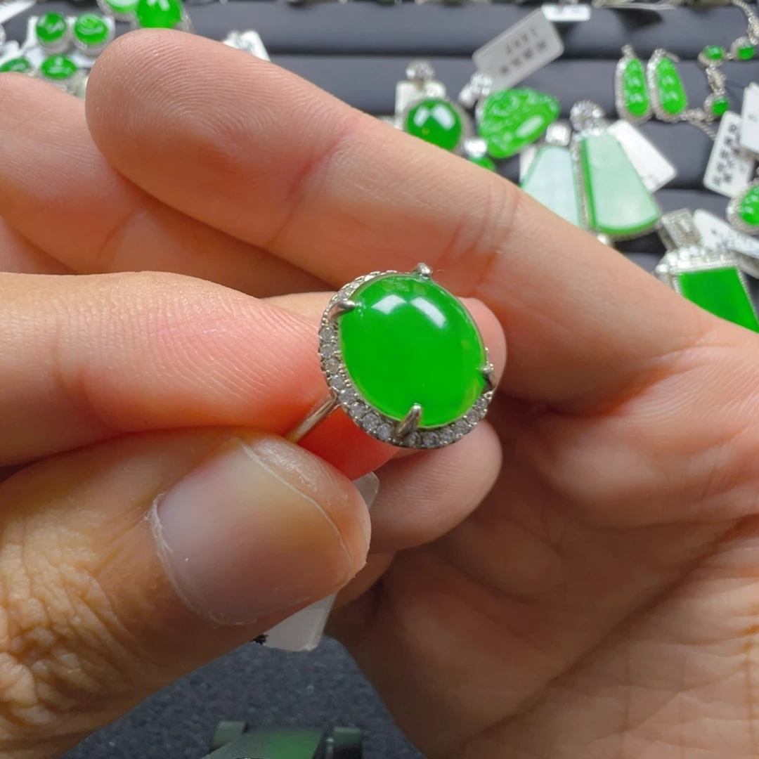 翡翠银S925镶嵌颈饰