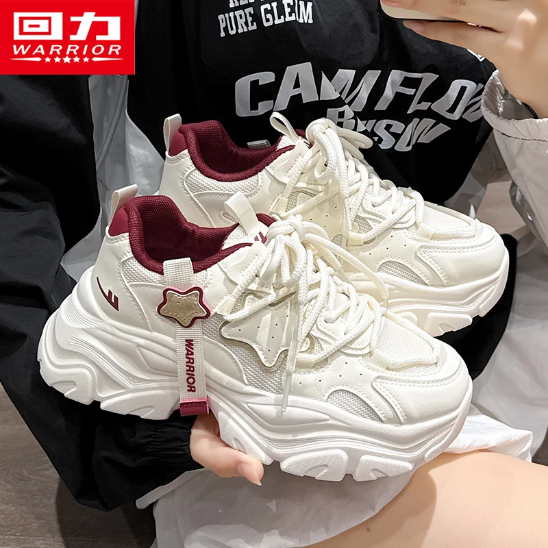 回力女鞋厚底增高老爹鞋女款2025新款春秋百搭软底运动休闲鞋子女