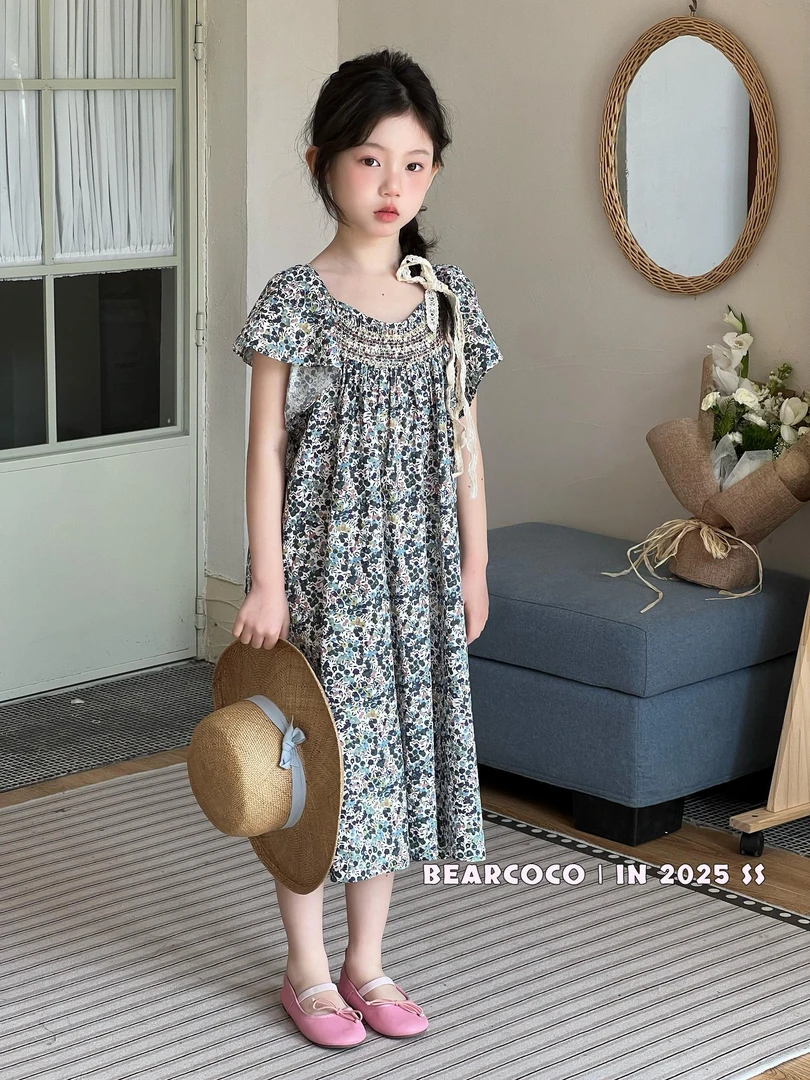 5649碎花打揽棉布裙 XXKK