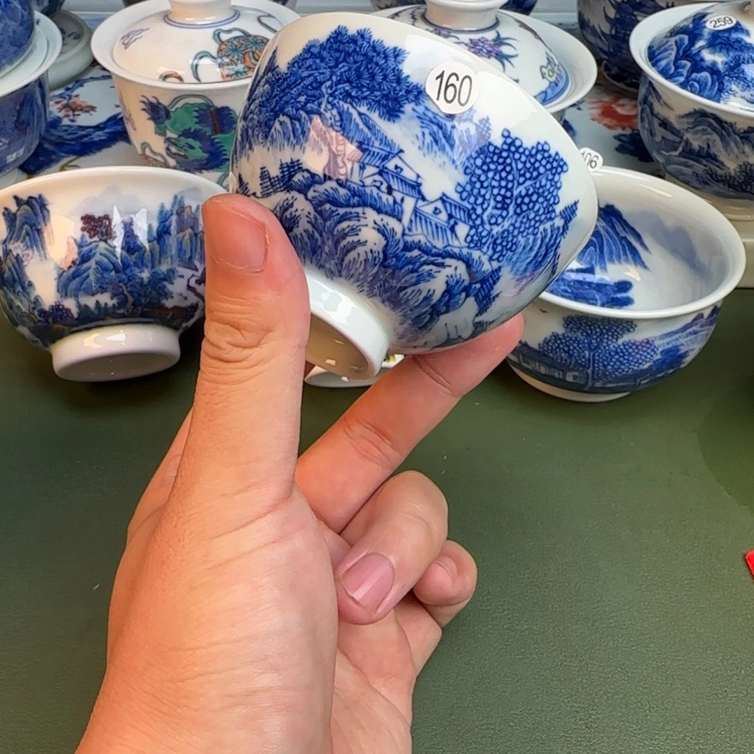 彦祖纯手工手绘茶具160