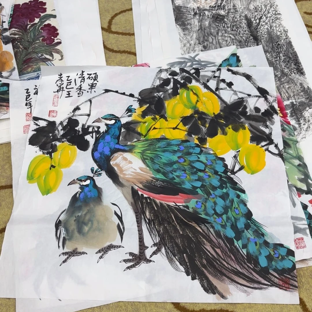 国画王孝华斗方童