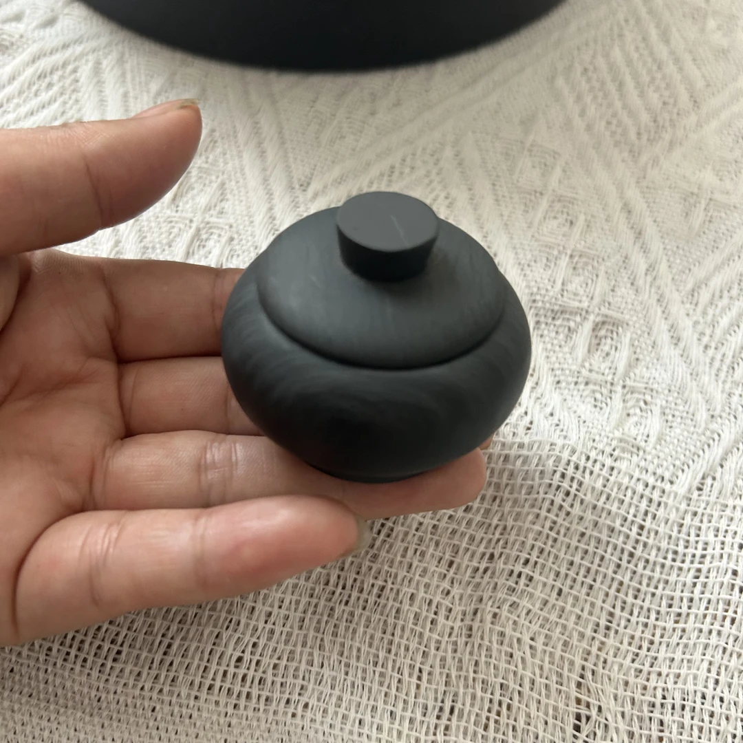 迷你小笔洗歙砚罗纹石掌中宝