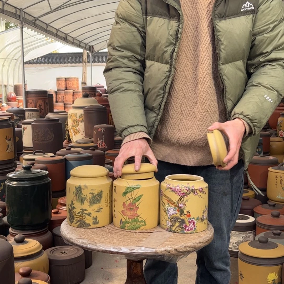 紫砂茶叶罐不挑图案