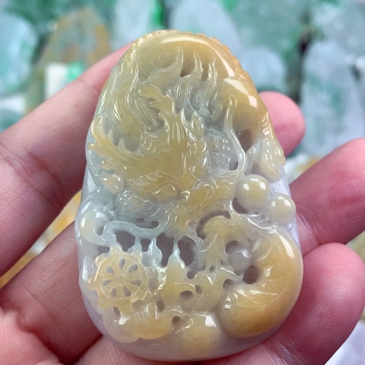 翡翠未镶嵌吊坠(不含链)