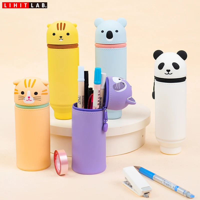 防水卡通硅胶笔筒/笔袋ins高颜值学生立式笔袋