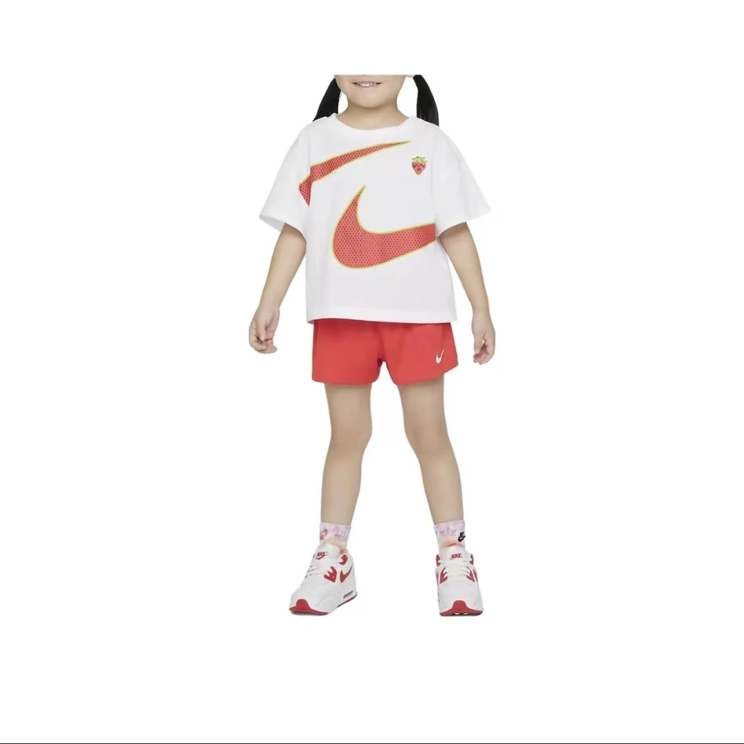 NIKE/耐克撞色圆领短袖T恤休闲套装 DX8036-660