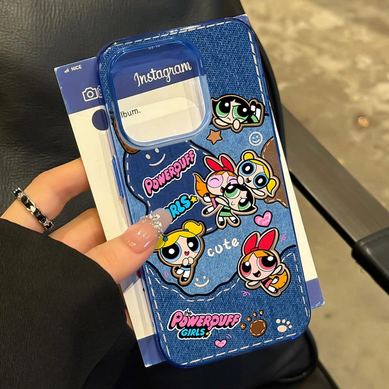 飞天小女警适用iPhone16苹果14_15PROMAX软13手机壳12防摔11卡通X