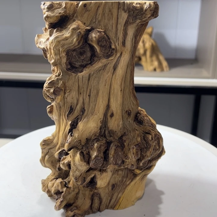 6***8木石榴木榴疤底座摆件